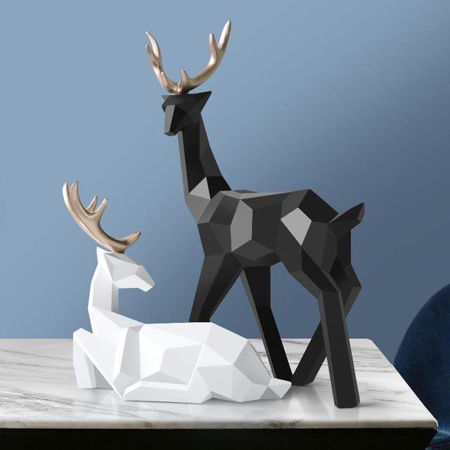Origami Deer Statue - Nordic Side - 