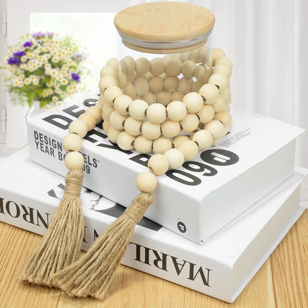 Hand Wooden Bead Tassel Home Decor