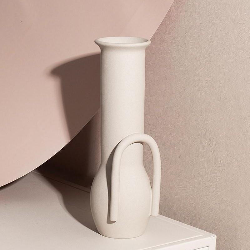 Ivory Ceramic Vase - Handcrafted