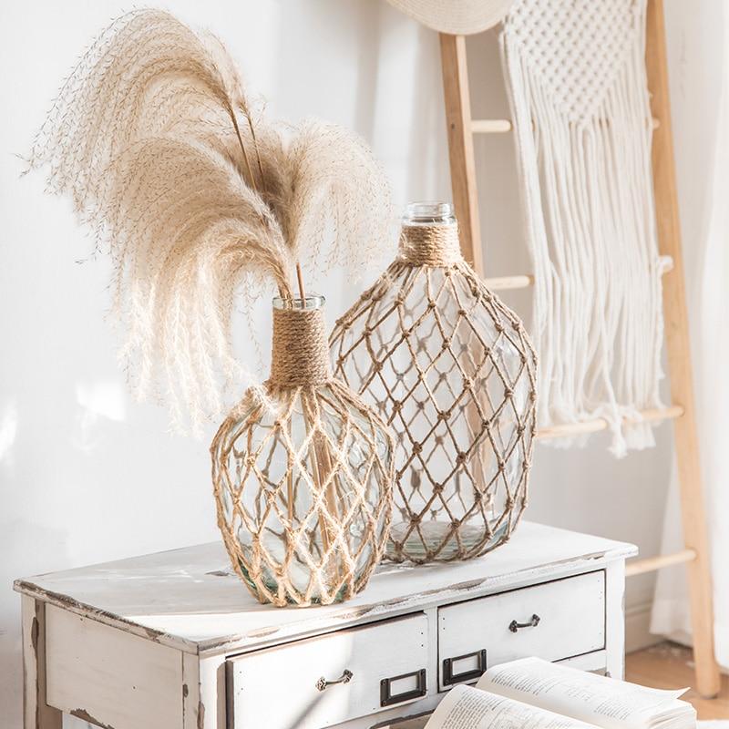 Large Clear Glass Belly Vase