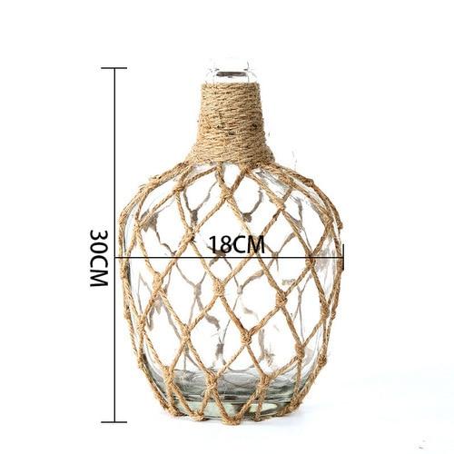 Large Clear Glass Belly Vase