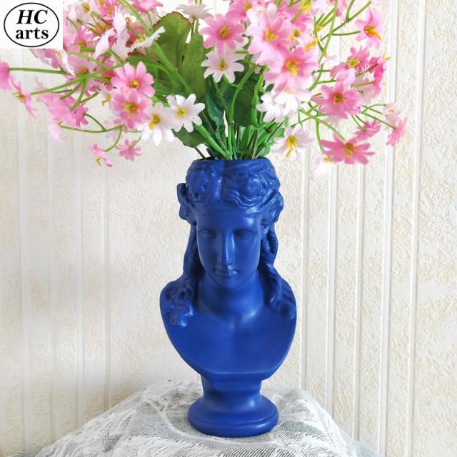 Greek/Roman Renaissance Portrait Vase - Plant Sculpture