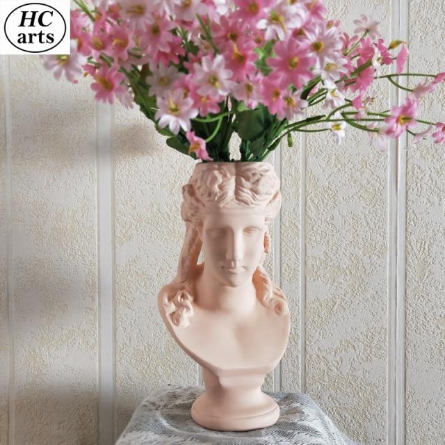 Greek/Roman Renaissance Portrait Vase - Plant Sculpture