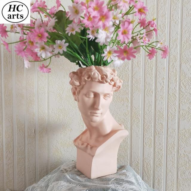 Greek/Roman Renaissance Portrait Vase - Plant Sculpture