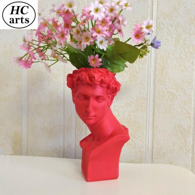 Greek/Roman Renaissance Portrait Vase - Plant Sculpture