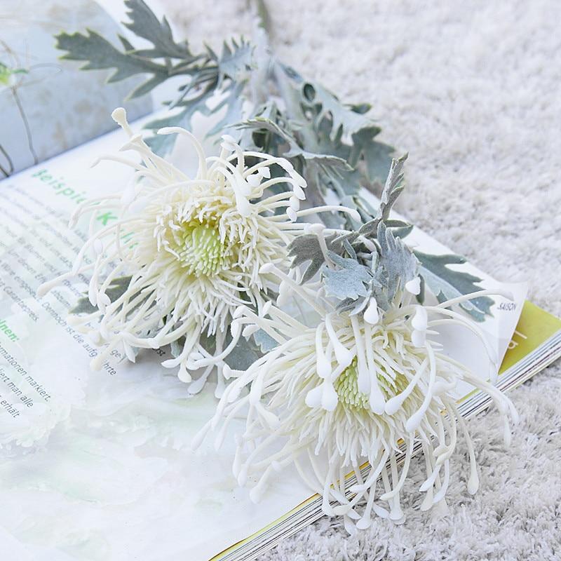 Artificial Realistic Pincushion Bouquet Flowers