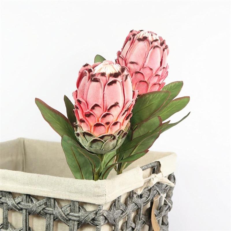 Artificial Realistic Cynaroides Bouquet - 2 Stems