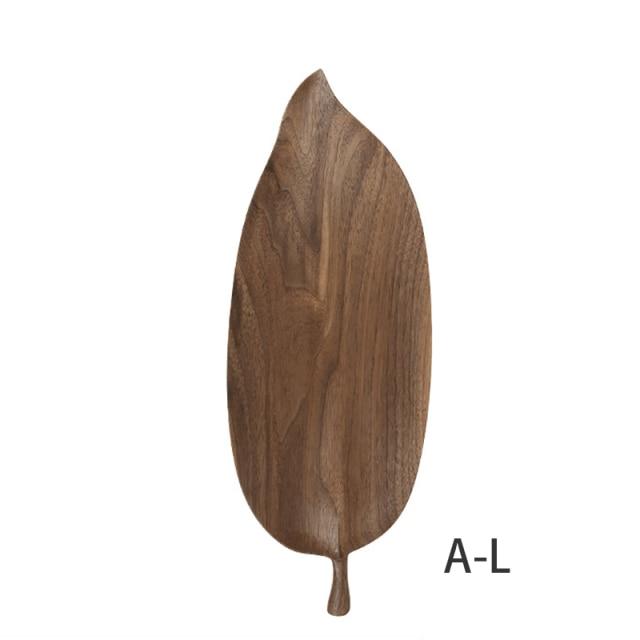 Natural Musowood Leaf Serving Plate