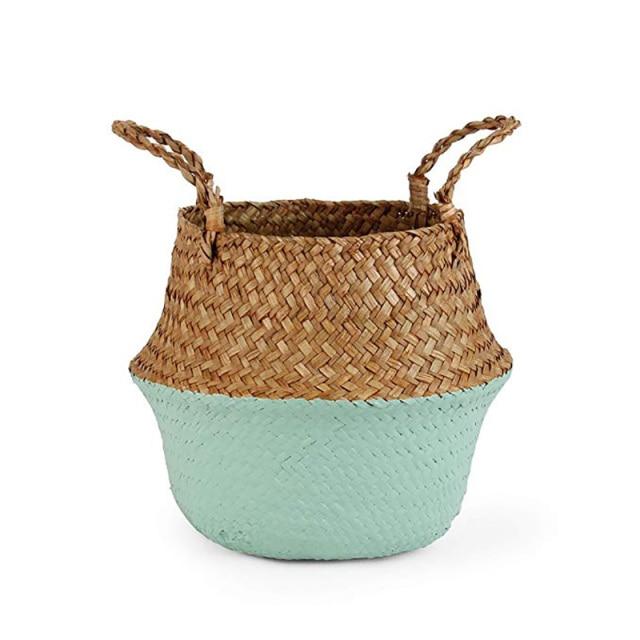 Handmade Natural Seagrass Storage Baskets with Tassels