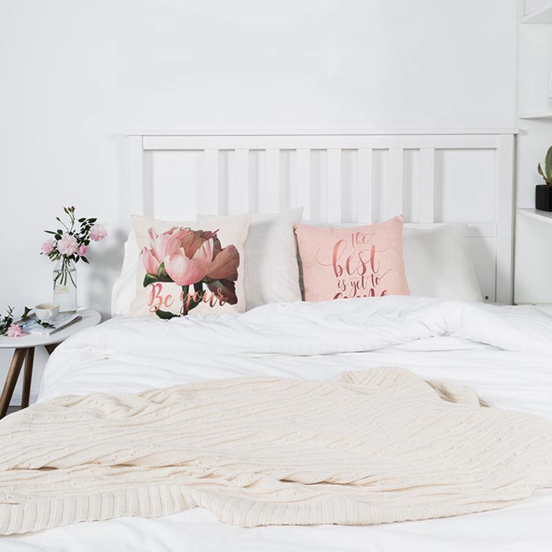 Peony with Letter Cushions - Nordic Side - 