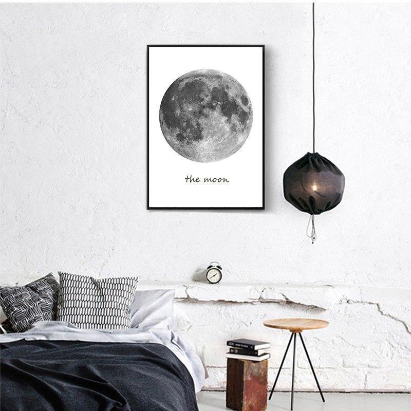 Drawn Moon Wall Art - Nordic Side - 