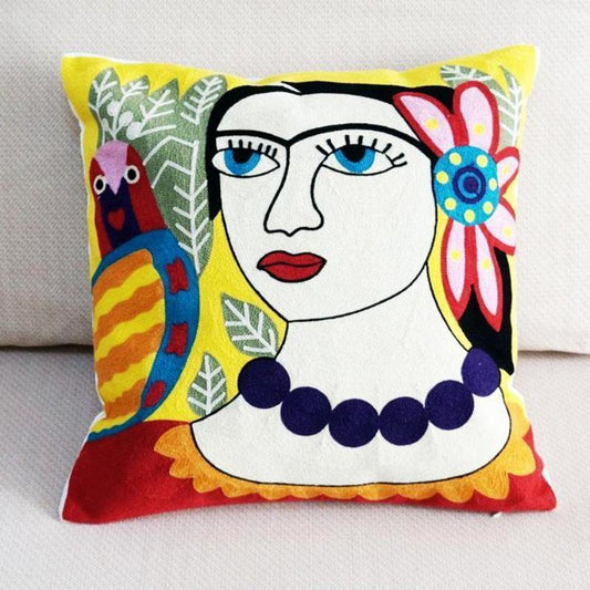 Cotton Embroidered Cushion Covers - Nordic Side - 