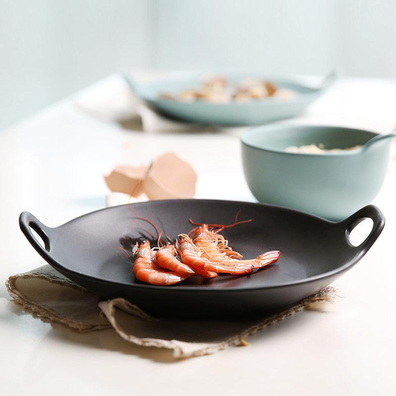 Nordic Round Plates with Handle - Nordic Side - 