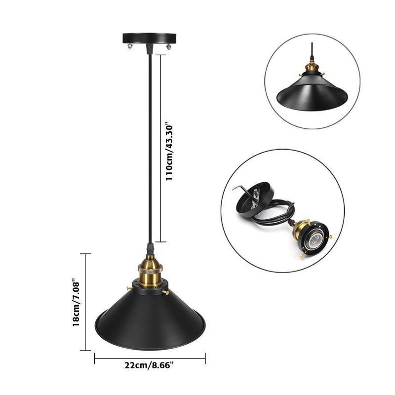 Vintage Black Iron Industrial Pendant Lights - Nordic Side - 