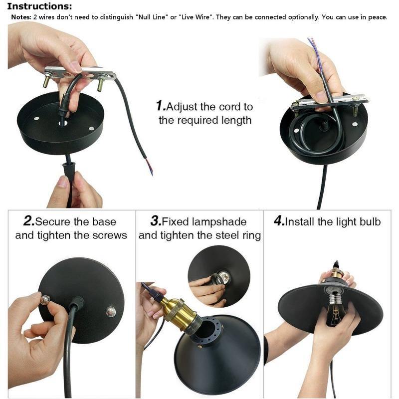 Vintage Black Iron Industrial Pendant Lights - Nordic Side - 