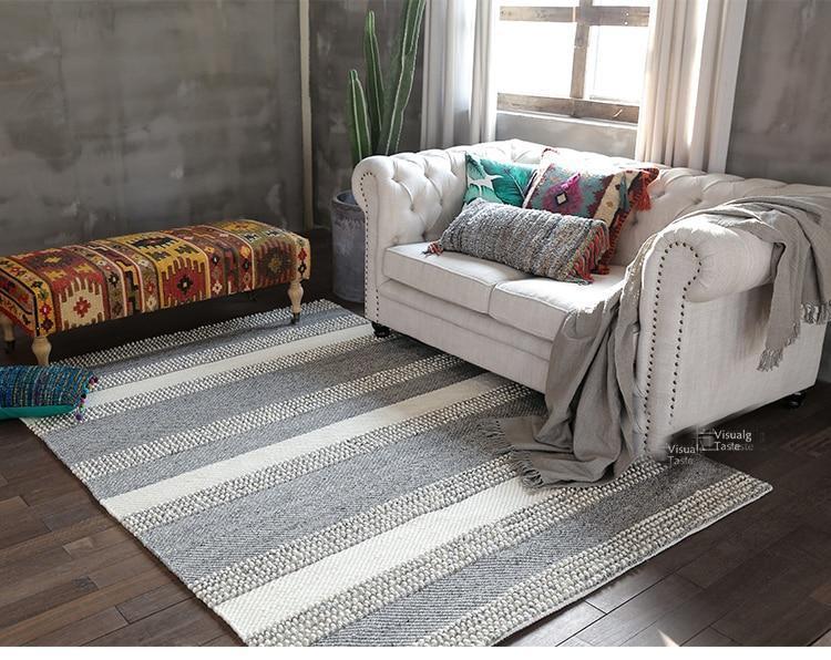 Jiro - Handmade Geometric Pattern Modern Rug - Nordic Side - 05-09, feed-cl0-over-80-dollars