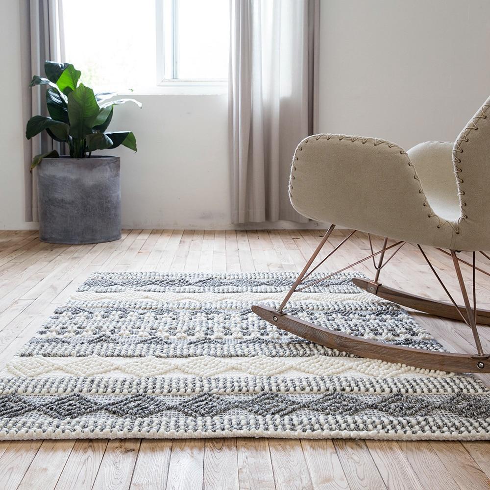 Jiro - Handmade Geometric Pattern Modern Rug - Nordic Side - 05-09, feed-cl0-over-80-dollars