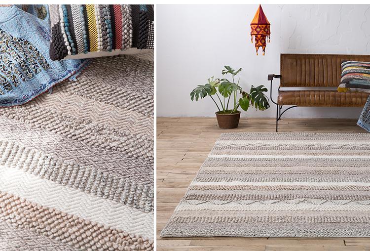 Jiro - Handmade Geometric Pattern Modern Rug - Nordic Side - 05-09, feed-cl0-over-80-dollars