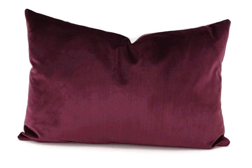 Matte Velvet Dark Plum Cushion Cover - Nordic Side - 