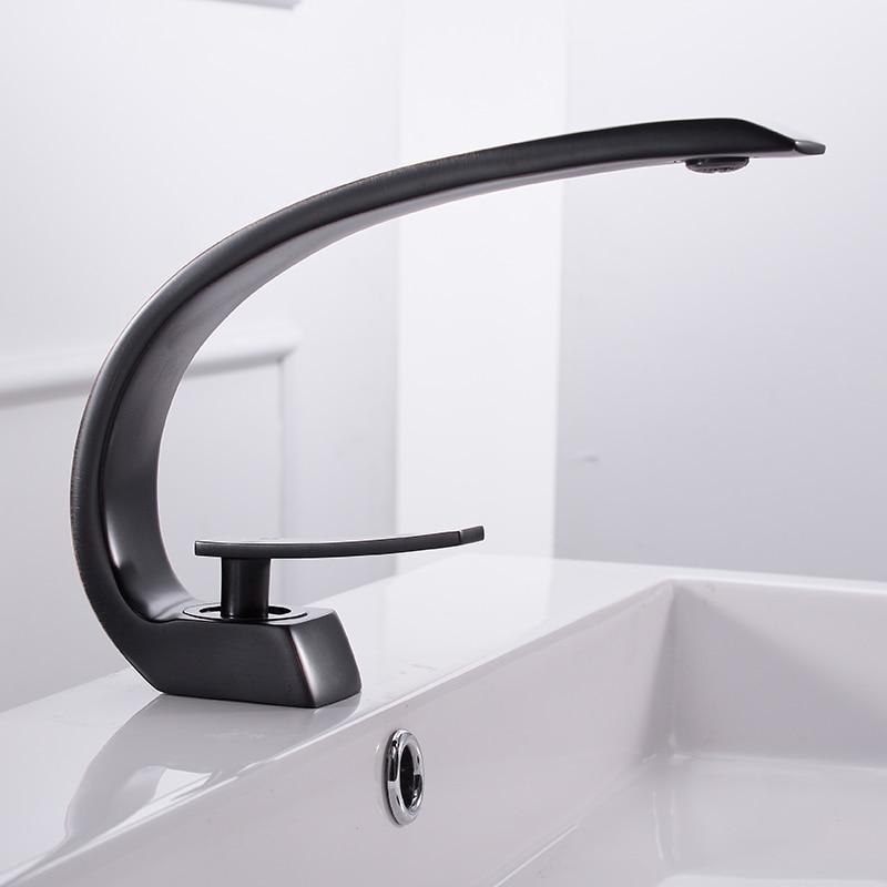 Modern Crane Design Single Handle Basin Faucet - Nordic Side - 12-11, bathroom, bathroom-collection, bathroom-faucet, fab-faucets, faucet, feed-cl0-over-80-dollars, kitchen, kitchen-faucet, m
