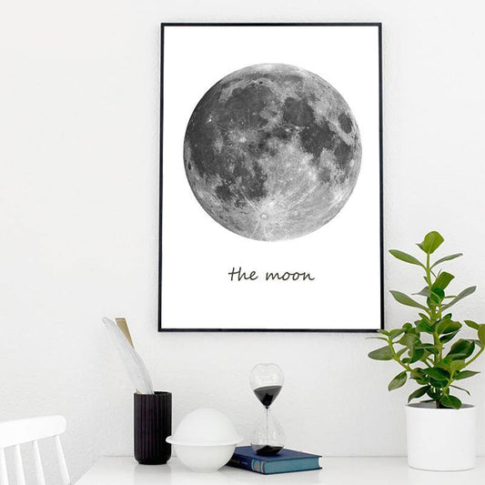 Drawn Moon Wall Art - Nordic Side - 