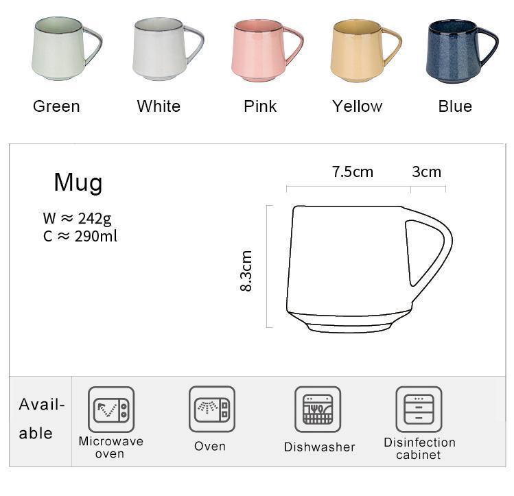 Retro Kiln Glazed Mug - Nordic Side - 