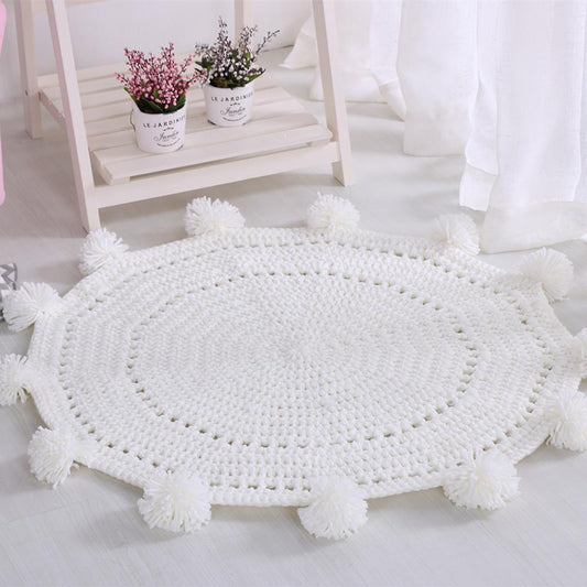 Decker - Handwoven Crochet Round Rug - Nordic Side - 04-23, abstract-rug, Area-rug, crochet-rug, geometric-rug, hallway-runner, handwoven, large-rug, modern, modern-nordic, modern-rug, nordic
