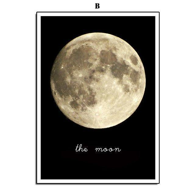 Yellow Moon Wall Art - Nordic Side - 