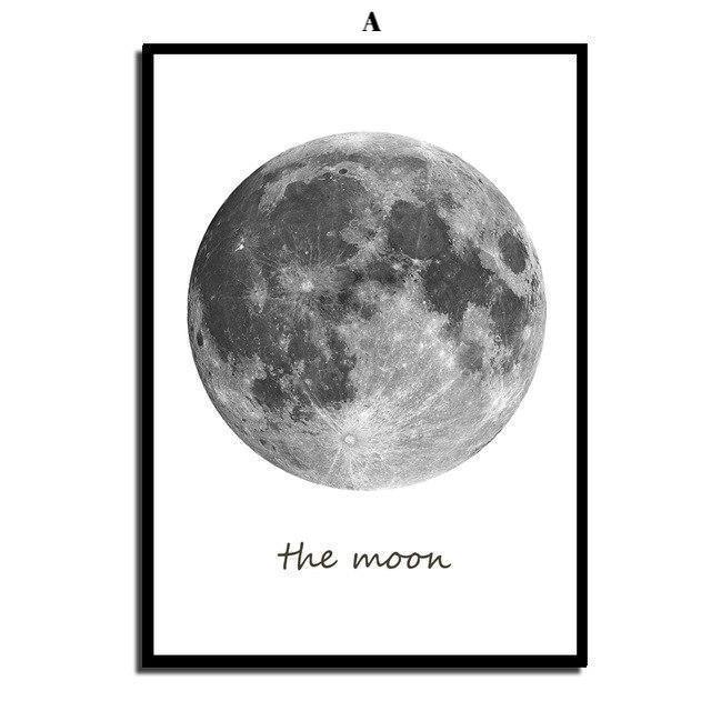 Yellow Moon Wall Art - Nordic Side - 