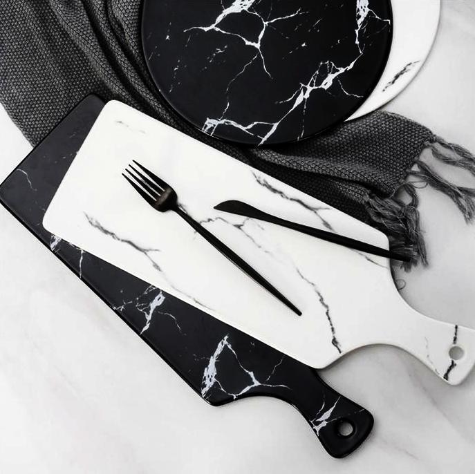 Marble Surface Large Plates - Nordic Side - 