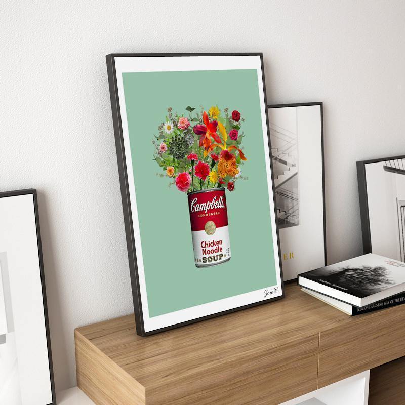 Canned Floral Wall Art - Nordic Side - 