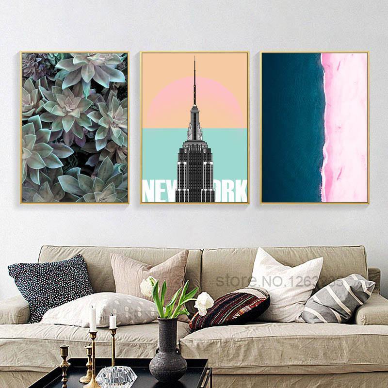 Graphic Summer Landscape Wall Art - Nordic Side - 