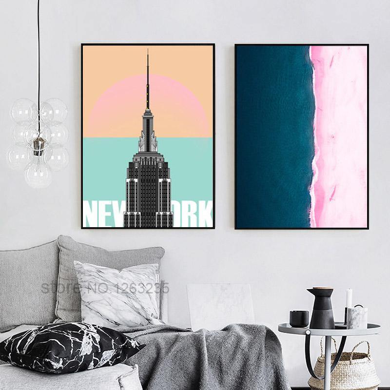 Graphic Summer Landscape Wall Art - Nordic Side - 