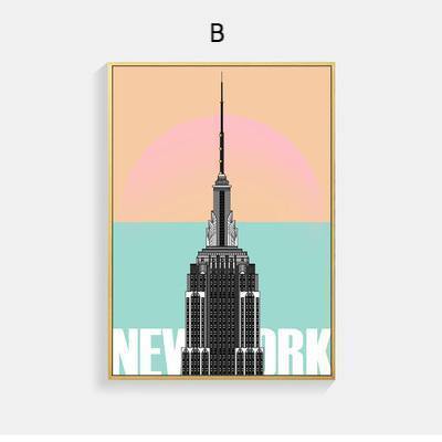 Graphic Summer Landscape Wall Art - Nordic Side - 