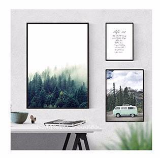 Graphic Summer Landscape Wall Art - Nordic Side - 