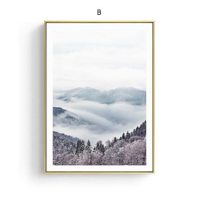 Blue Landscape Wall Art - Nordic Side - 