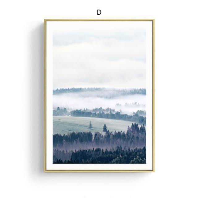 Blue Landscape Wall Art - Nordic Side - 