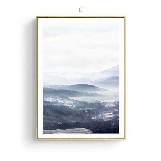 Blue Landscape Wall Art - Nordic Side - 