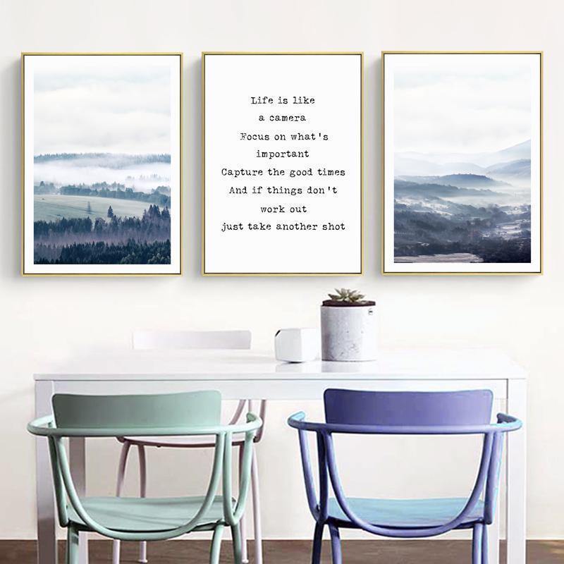 Blue Landscape Wall Art - Nordic Side - 