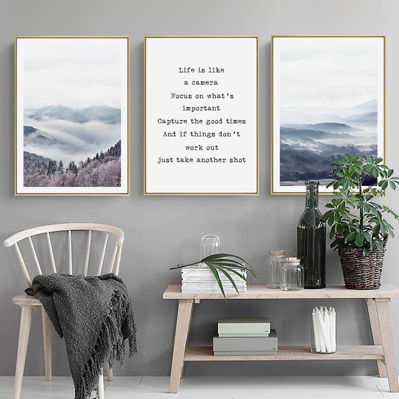 Blue Landscape Wall Art - Nordic Side - 