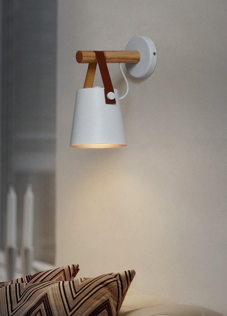 Leather Strap White Wall Lamp - Nordic Side - 