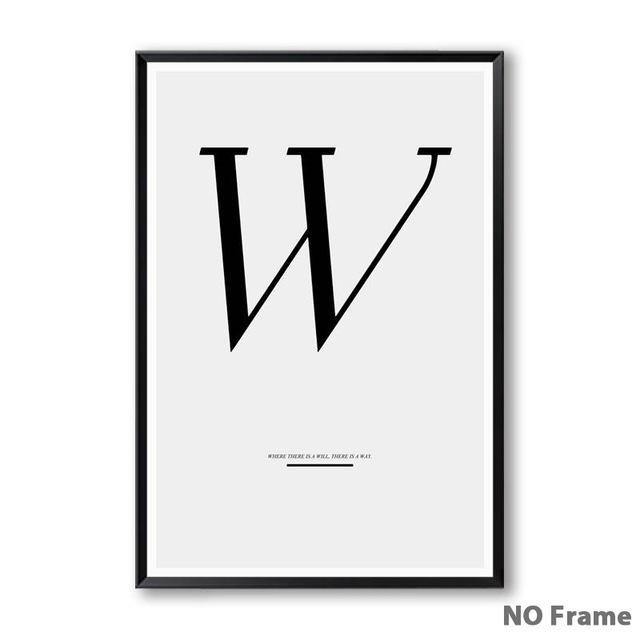 Letter Inspirational Art - Nordic Side - 