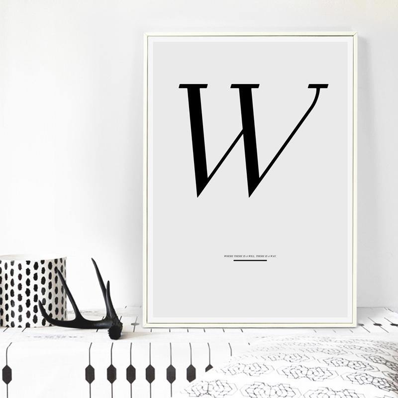 Letter Inspirational Art - Nordic Side - 