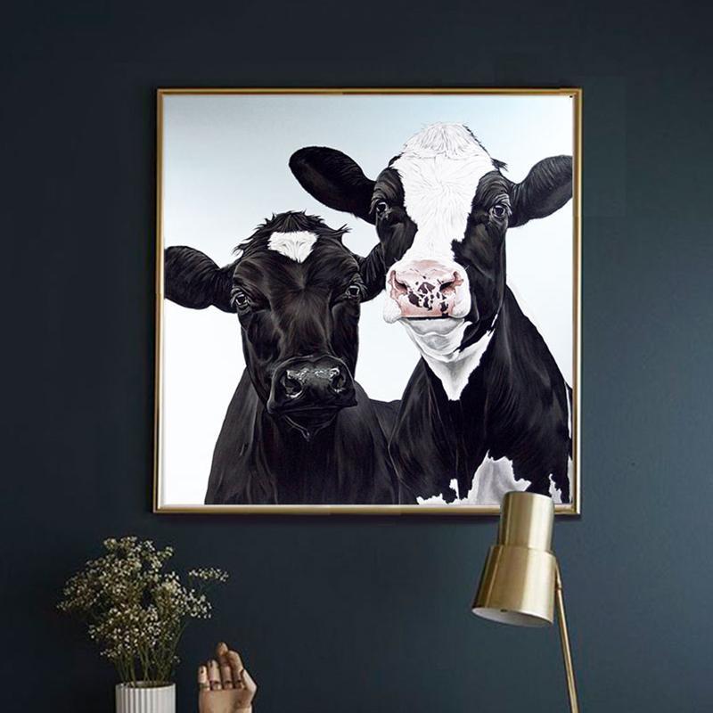 Black Cows Wall Art - Nordic Side - 