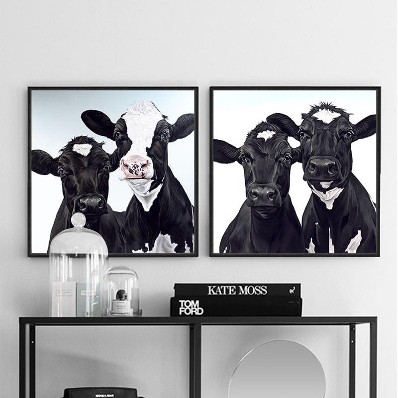 Black Cows Wall Art - Nordic Side - 