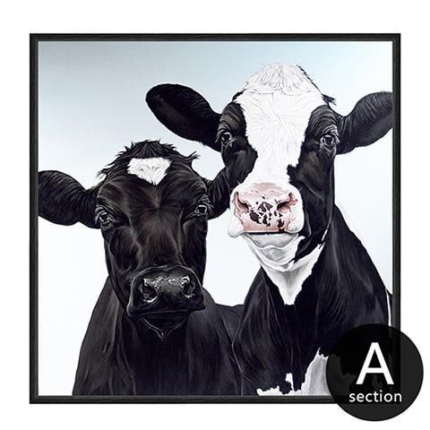 Black Cows Wall Art - Nordic Side - 