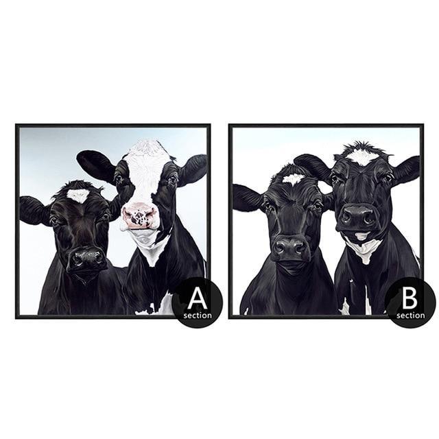 Black Cows Wall Art - Nordic Side - 