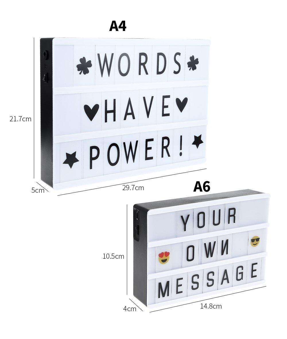 2018 Premuim A4 A6 Combination LED Night Light Box Night Lamp DIY BLACK Cards Letter Light LED USB PORT Powered Cinema Lightbox - Nordic Side - 