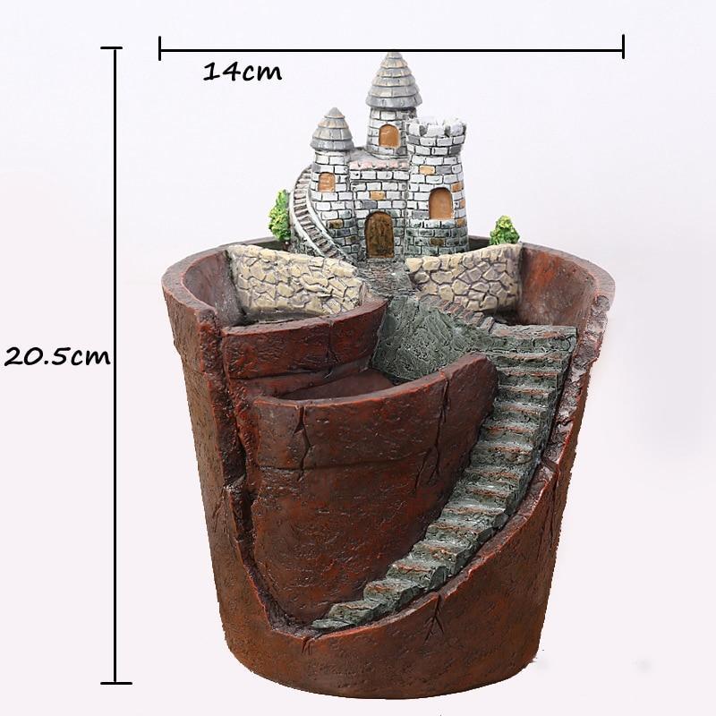 Castle Resin Pot - Nordic Side - 