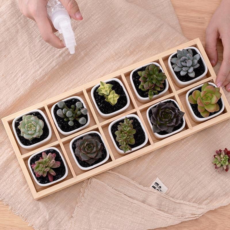 Set of Square Ceramic Pots - Nordic Side - 